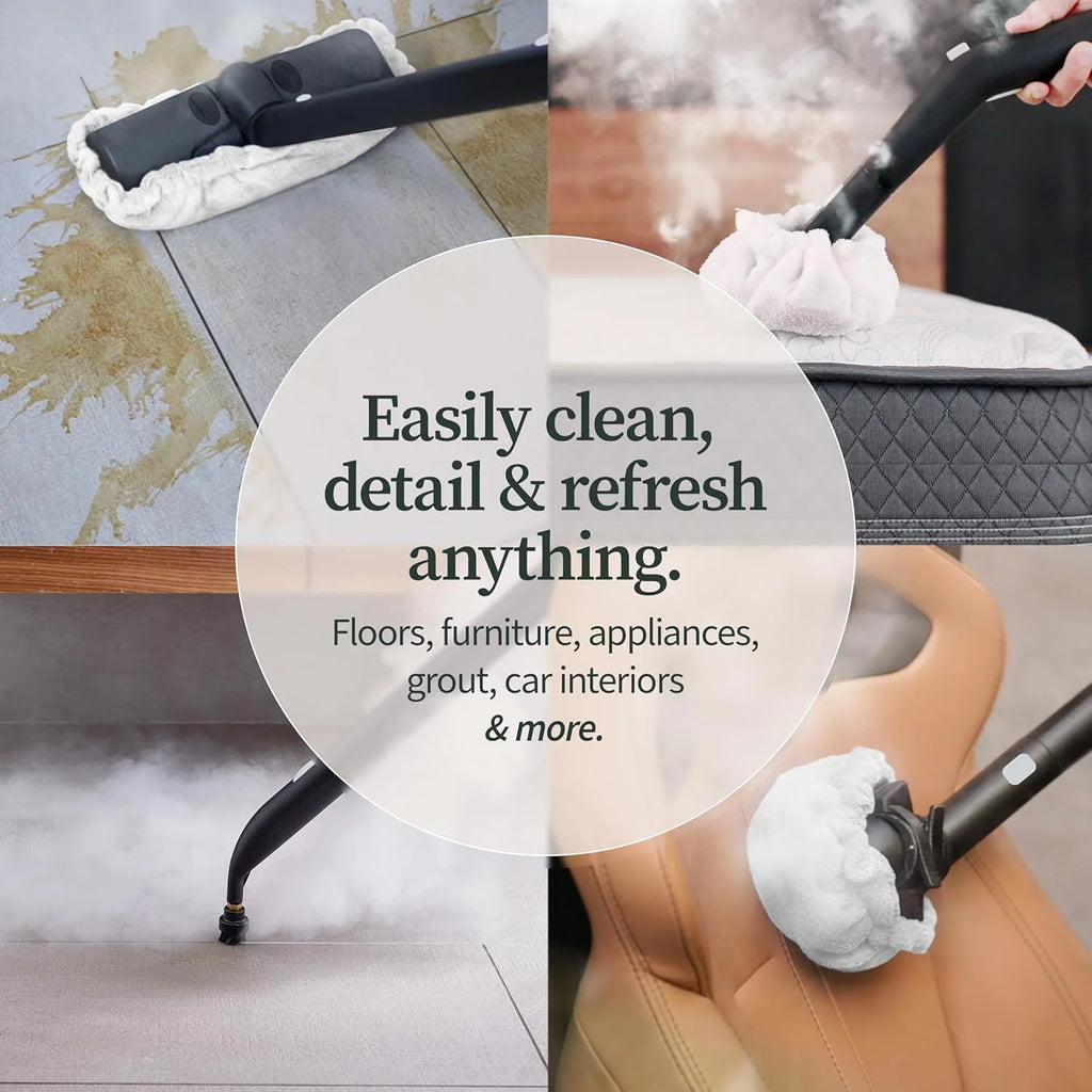 2026 Neat Steam Cleaner with 17-Piece Kit - Powerful, Chemical-Free Cleaning for Floors, Cars, Tiles, Upholstery, Kitchen, Bathroom Grout, Carpets & More - Kills up to 99.9% of Bacteria & Viruses *