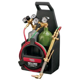 2026 Lincoln Electric Port-A-Torch Kit with Oxygen and Acetylene Tanks for Cutting Welding and Brazing KH990