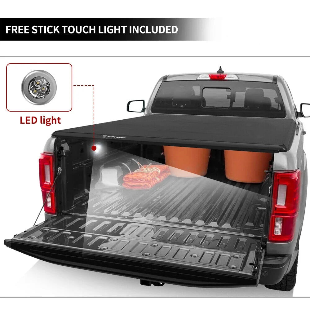 Ledkingdomus 5 ft Bed Soft Tri Fold Truck Bed Tonneau Cover for 2026-2026 Toyota Tacoma