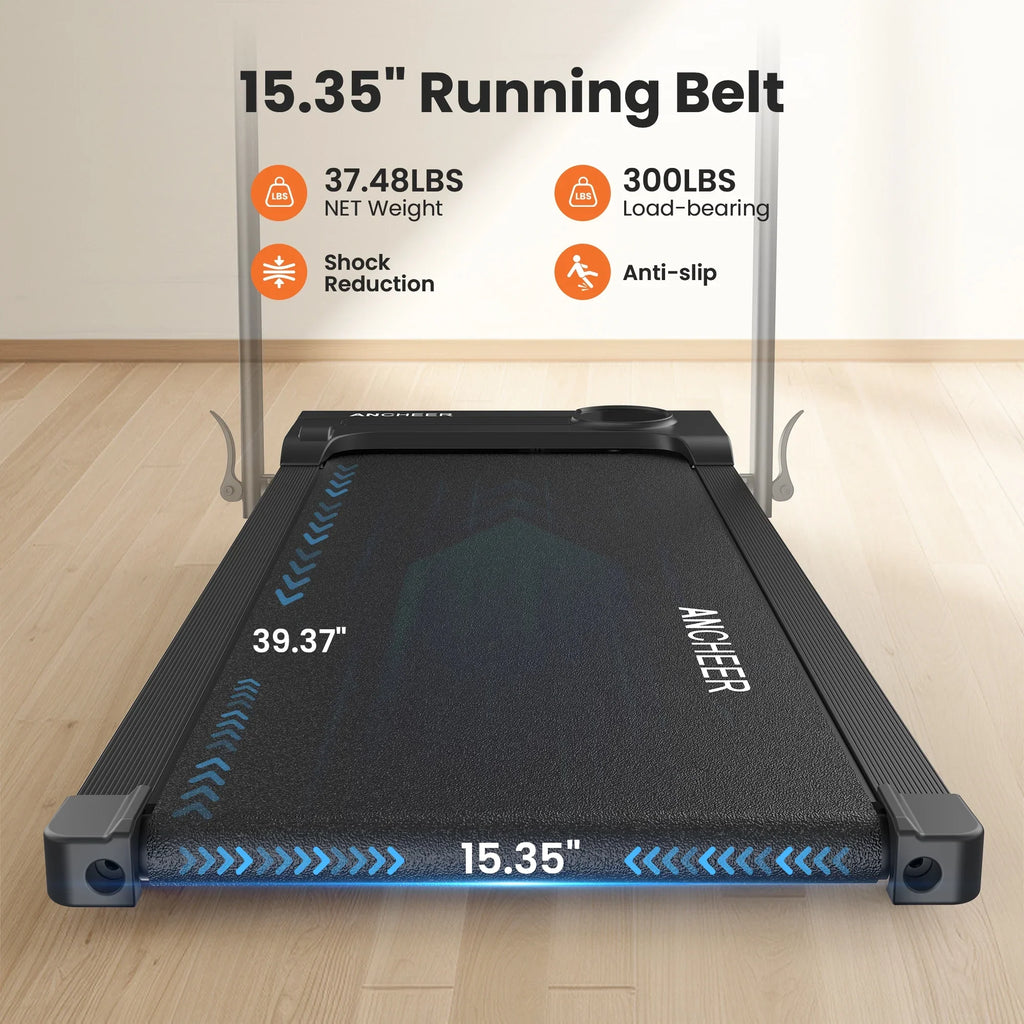2026 NewANCHEER Portable Folding Walking Pad 300lb, 7.5 MPH Under Desk Treadmill with Remote Control & LED Display,2 in 1 Walking Pad Treadmill for Home/Office/Exercise(Pink)