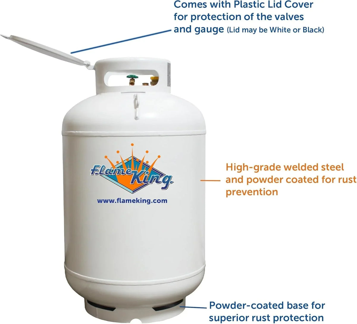 2026 420-Lb. ASME Vertical Propane Tank, White