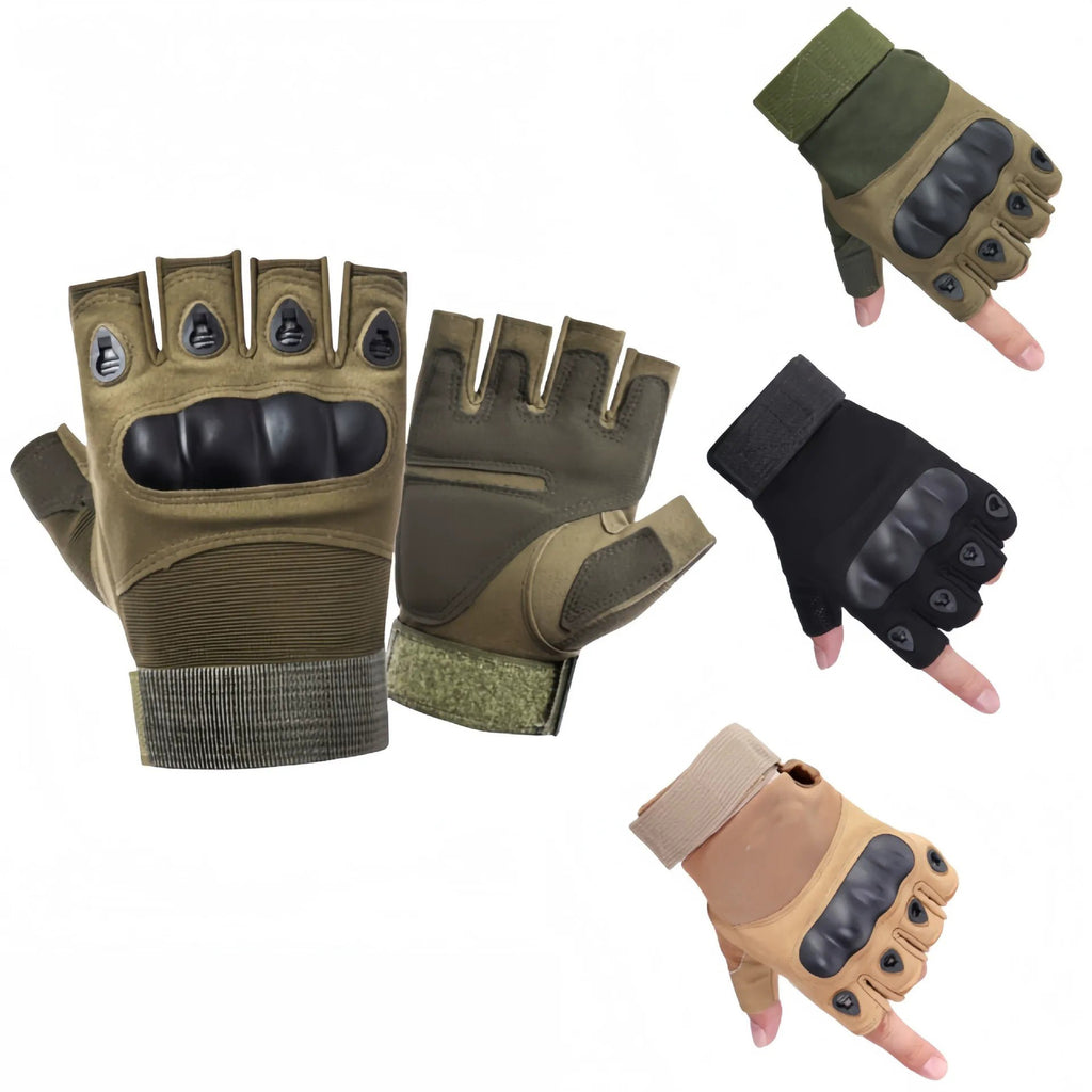 Tactical Half-Finger Gloves, Outdoor & Fitness, Green
