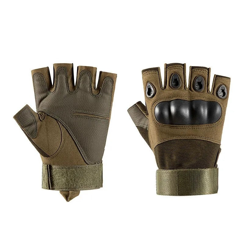 Tactical Half-Finger Gloves, Outdoor & Fitness, Green