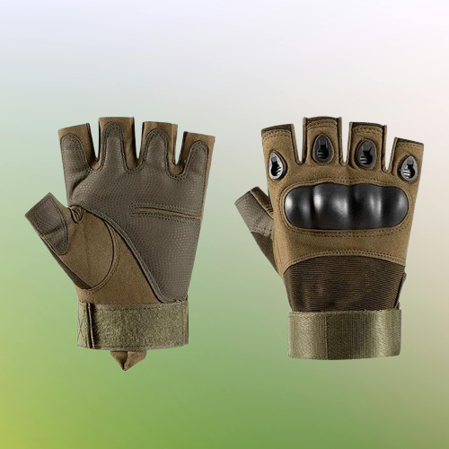 Tactical Half-Finger Gloves, Outdoor & Fitness, Green