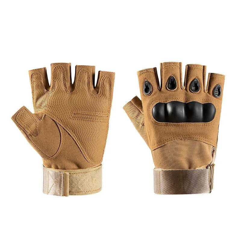 Tactical Half-Finger Gloves, Outdoor & Fitness, Yellow