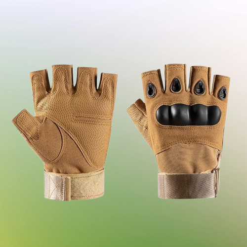 Tactical Half-Finger Gloves, Outdoor & Fitness, Yellow