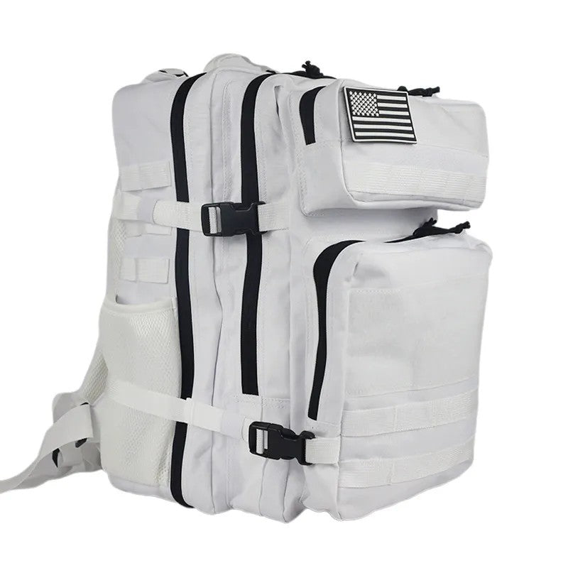 Tactical Backpack, Large Capacity, Outdoor & Hiking, White