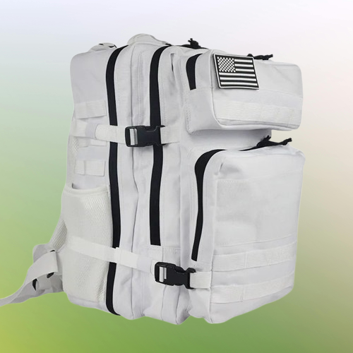 Tactical Backpack, Large Capacity, Outdoor & Hiking, White