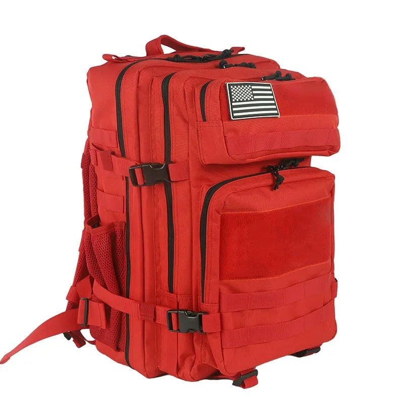 Tactical Backpack, Large Capacity, Outdoor & Hiking, Red