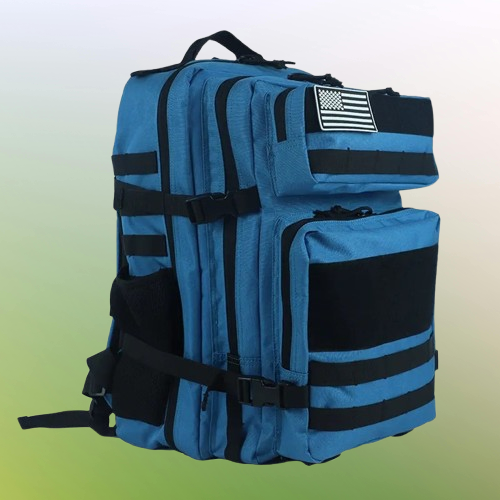 Tactical Backpack, Large Capacity, Outdoor & Hiking, Blue