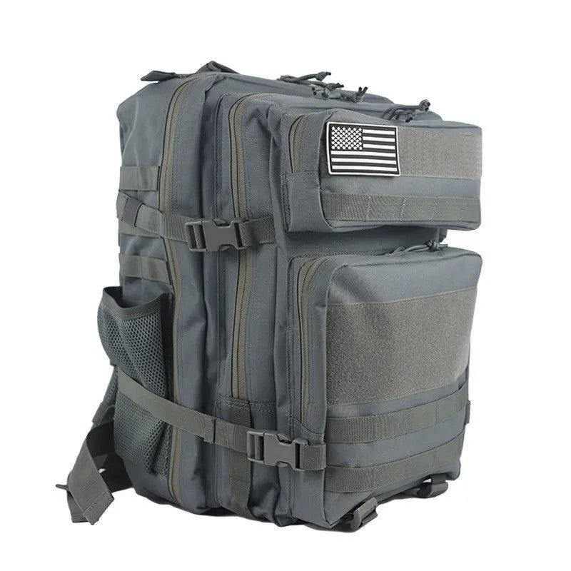 Tactical Backpack, Large Capacity, Outdoor & Hiking, Gray