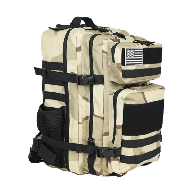 Tactical Backpack, Large Capacity, Outdoor & Hiking, Khaki Camouflage